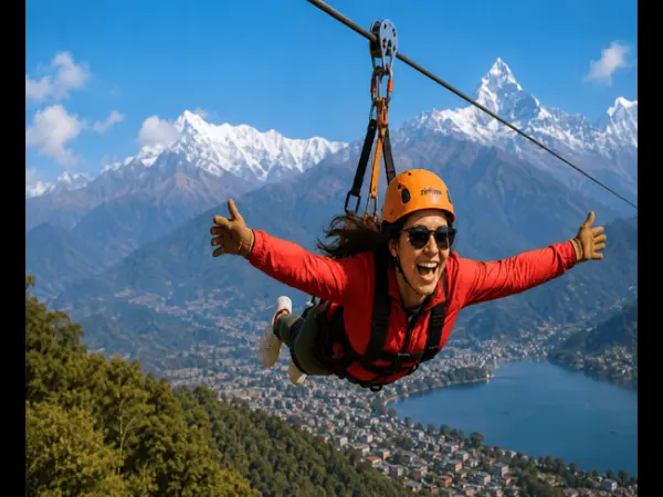 Thrilling Zipline Over Himalayan Peaks